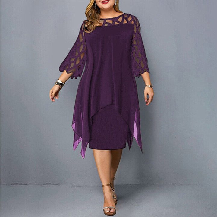 Isabella | Chic Plus Size Midiklänning för Moderna Kvinnor