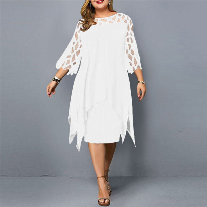 Isabella | Chic Plus Size Midiklänning för Moderna Kvinnor