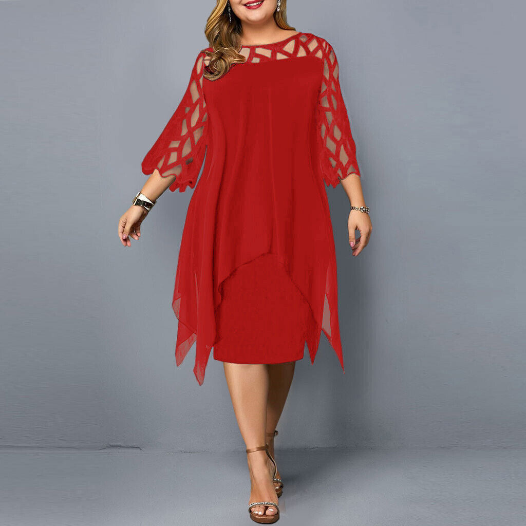 Isabella | Chic Plus Size Midiklänning för Moderna Kvinnor