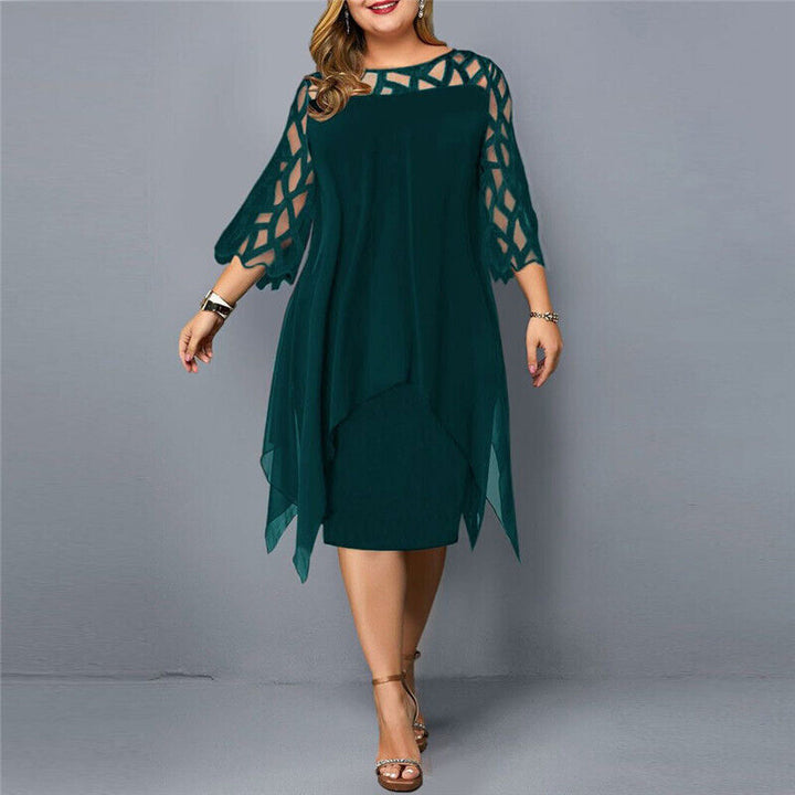 Isabella | Chic Plus Size Midiklänning för Moderna Kvinnor