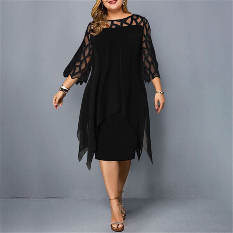Isabella | Chic Plus Size Midiklänning för Moderna Kvinnor